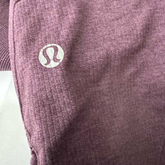 Lululemon In The Flow Crop II Heathered Black Cherry Leggings Size 4 - Picture 9 of 12